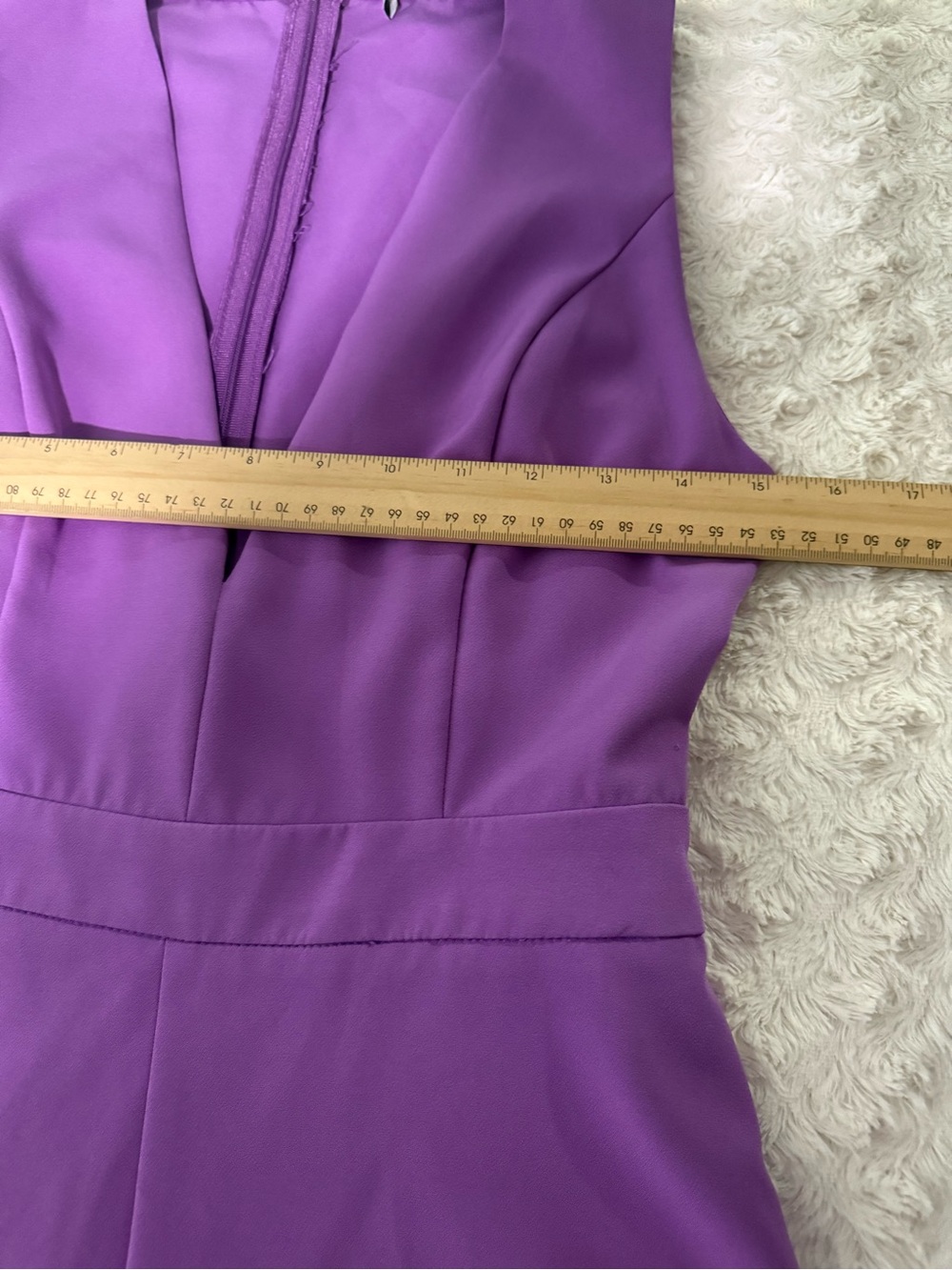 DO+BE Purple V-Neck Sleeveless Romper with Ruffle Hem - Picture 6 of 8